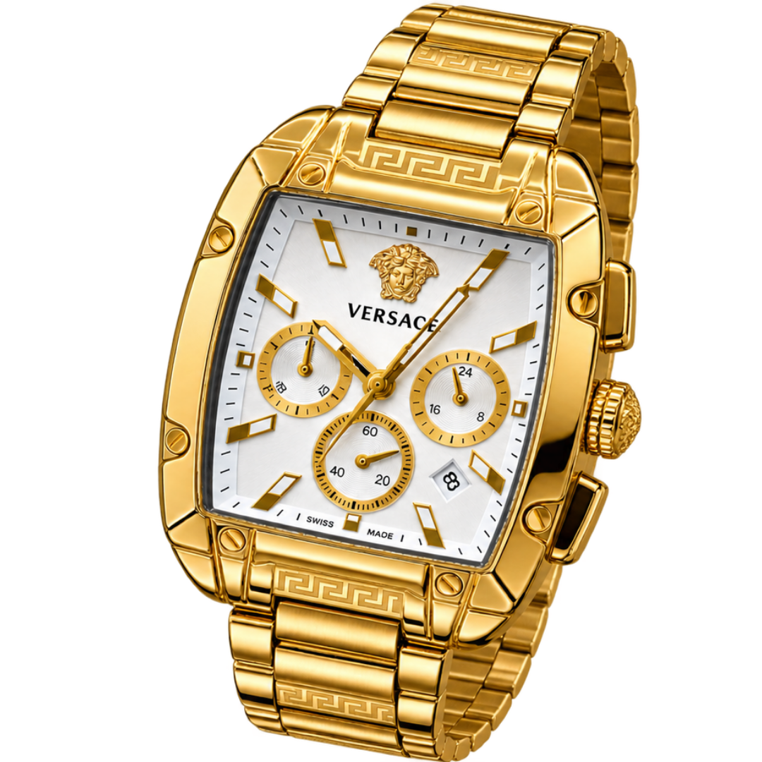 Versace Chronograph For Mens In Gold