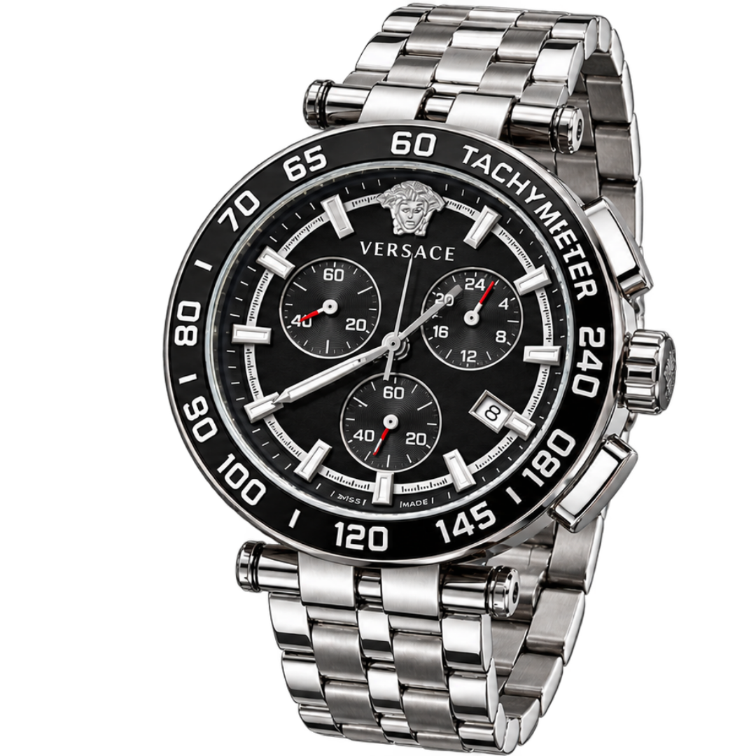 Versace Aion Chronograph Black Dial